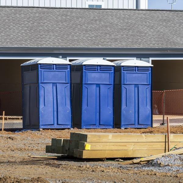 Heavy-duty construction site porta potty in Indio, California